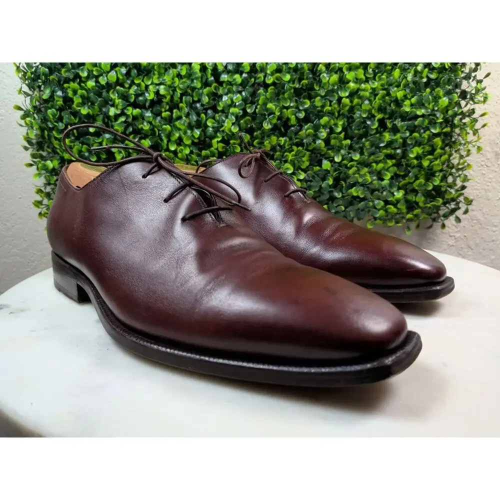 Campanile Brown Leather Oxford Dress Shoes Men's US 9 Made In Italy Lace Up